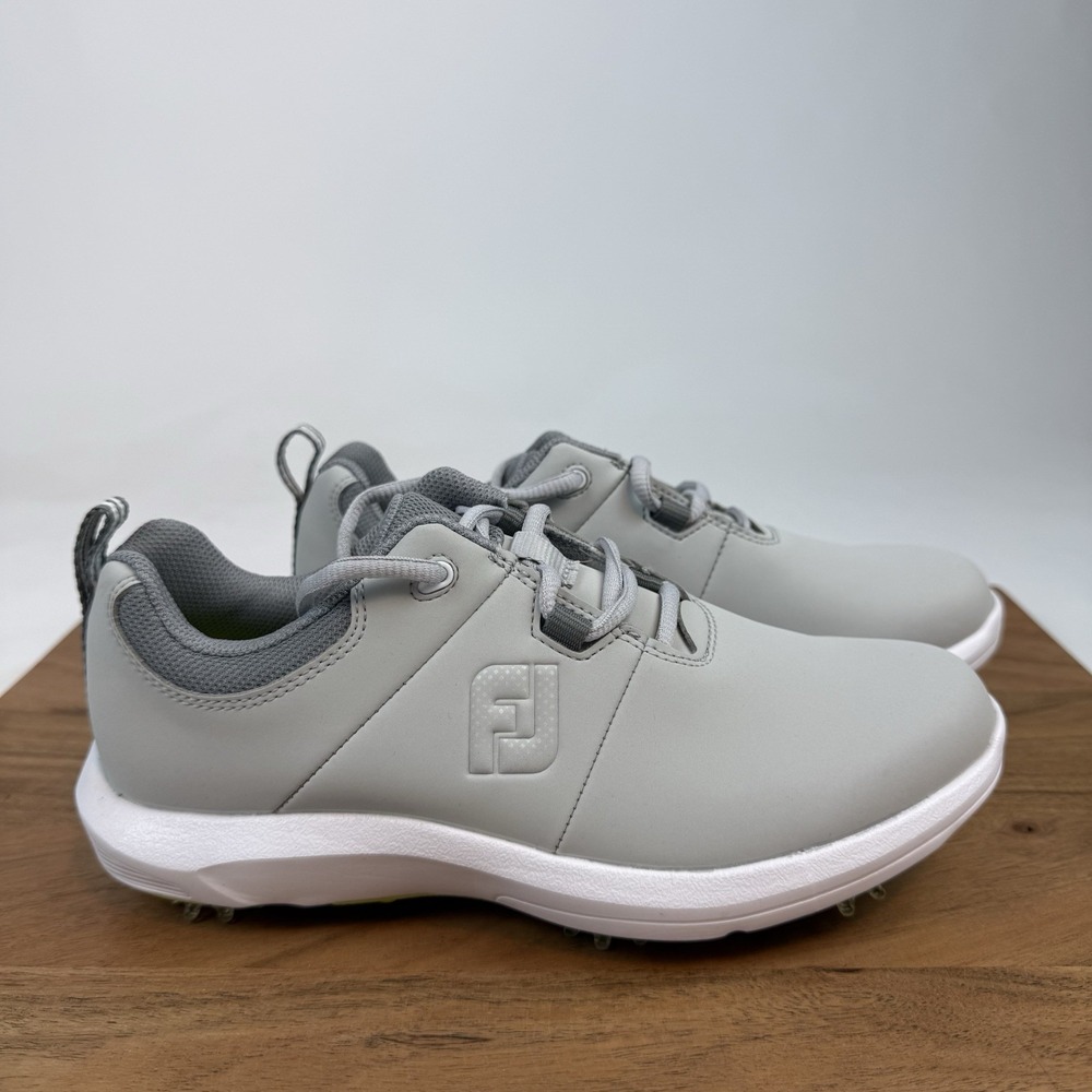 New Womens FootJoy EComfort‎ Gray Spiked Golf Sneakers Shoes Size 6.5 M